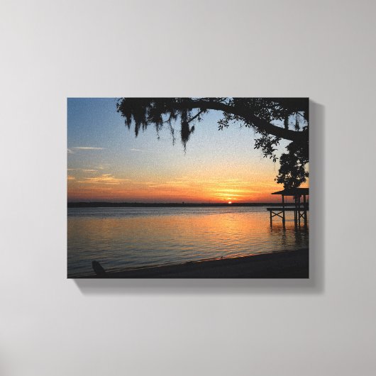 Toile Coucher de soleil sur la rivière (Recto)