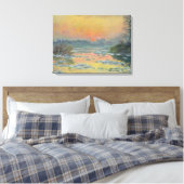 Toile Coucher de soleil sur la Seine en hiver (Claude Mo (Insitu(Chambre))