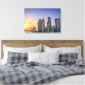 Toile Coucher de soleil sur la ville de Doha, Qatar (Insitu(Chambre))