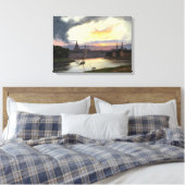 Toile Coucher de soleil sur la ville de Dresde (paysage  (Insitu(Chambre))