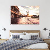 Toile Coucher de soleil sur le carré à Padova en Italie (Insitu(Chambre))