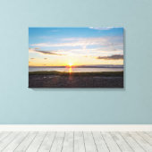 Toile Coucher De Soleil Sur Le Fleuve Saint-Laurent (Insitu (Plancher de Bois))