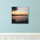 TOILE COUCHER DE SOLEIL SUR LE LAC CAYUGA (Insitu (Plancher de Bois))