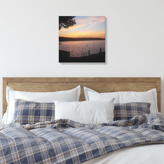 TOILE COUCHER DE SOLEIL SUR LE LAC CAYUGA (Insitu(Chambre))