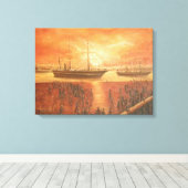 Toile Coucher de soleil sur le passé (Insitu (Plancher de Bois))