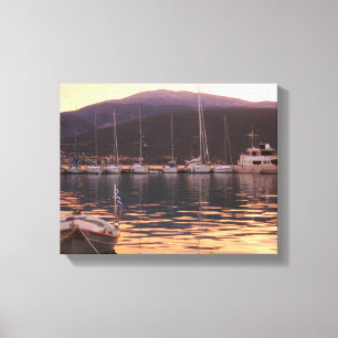 Toile Coucher De Soleil Sur Les Bateaux Sami (Kefalonia)