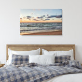 Toile Coucher de soleil sur les vagues du lac Michigan (Insitu(Chambre))
