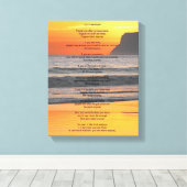 Toile Coucher de soleil sur l'océan "Fais-le quand même" (Insitu (Plancher de Bois))