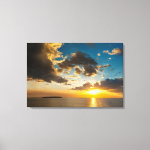 Toile Coucher de soleil sur l'océan, Fidji