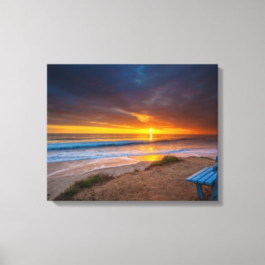 Toile Coucher de soleil sur l'océan Pacifique (Recto)