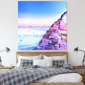 Toile Coucher de soleil sur Positano, Italie Peinture (Insitu(Chambre))