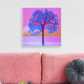 Toile Coucher de soleil sur un arbre (Insitu(Salon))