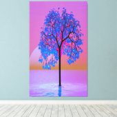 Toile Coucher de soleil sur un arbre (Insitu (Plancher de Bois))