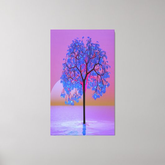 Toile Coucher de soleil sur un arbre (Recto)