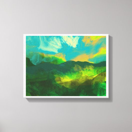 Toile coucher de soleil sur un ciel bleu (Recto)