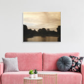 Toile Coucher de soleil sur un étang (Insitu(Salon))