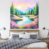 Toile Coucher de soleil sur un ruisseau serein et des ar (Insitu(Chambre))