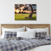Toile Coucher de soleil sur un terrain de golf (Insitu(Chambre))