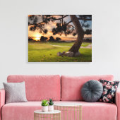 Toile Coucher de soleil sur un terrain de golf (Insitu(Salon))