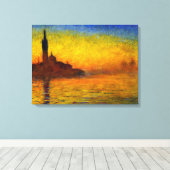 Toile Coucher de soleil sur Venise par Claude Monet Canv (Insitu (Plancher de Bois))