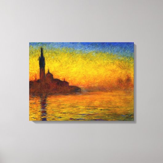 Toile Coucher de soleil sur Venise par Claude Monet Canv (Recto)
