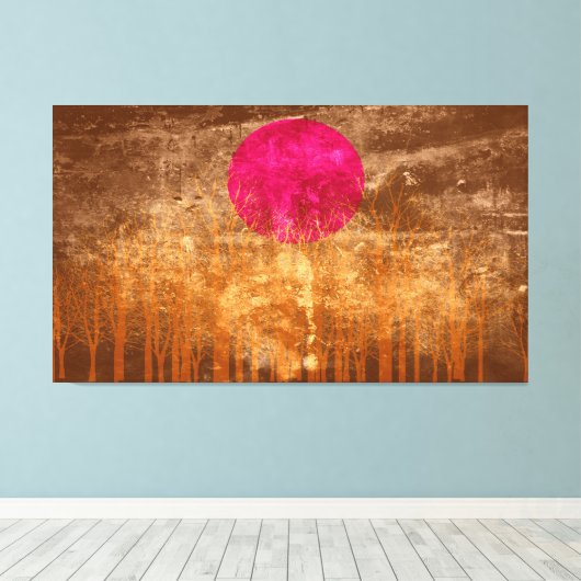Toile Coucher de soleil Tableau Abstrait 3 (Insitu (Plancher de Bois))