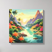Toile Coucher de soleil tropical (Recto)