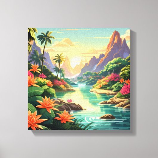 Toile Coucher de soleil tropical (Recto)