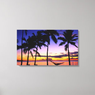 Toile Coucher de soleil tropical