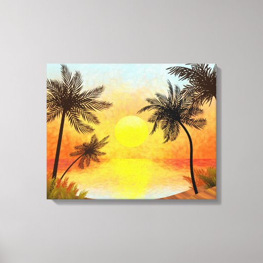 Toile Coucher de soleil tropical (Recto)
