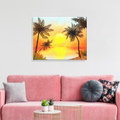 Toile Coucher de soleil tropical (Insitu(Salon))