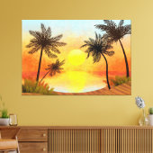 Toile Coucher de soleil tropical (Insitu(Salon))