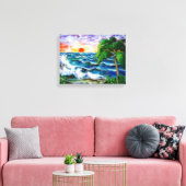 Toile Coucher de soleil tropical, (Insitu(Salon))