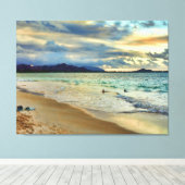 Toile Coucher de soleil tropical (Insitu (Plancher de Bois))