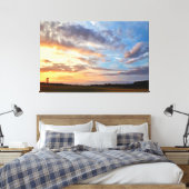 Toile Coucher de soleil vibrant sur champ ouvert 1 (Insitu(Chambre))