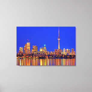 Toile Coucher de ville de Toronto la nuit