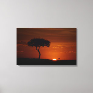 Toile Coucher du soleil de la savane