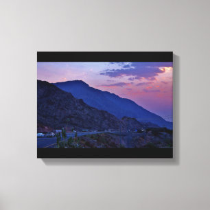 Toile Coucher du soleil de montagne