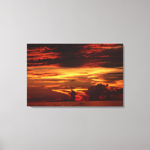 Toile Coucher du soleil en mer