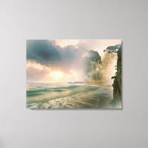 Toile Coucher du soleil mystique sur l'illustration de