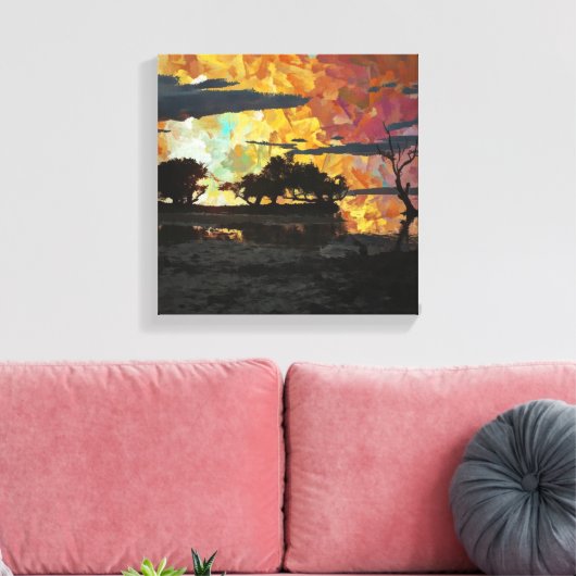 TOILE COUCHER SOLEIL PAYSAGE (Insitu(Salon))