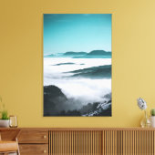 Toile Couches de collines, brouillard et arbres (Insitu(Salon))