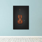 Toile Coucou & Bow côte à côte sur 24x36 Noir (Insitu (Plancher de Bois))