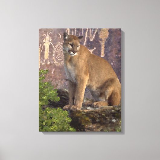 Toile Cougar et les Pictographes (Recto)