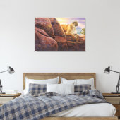 Toile Cougar sur rochers, Coucher de soleil du Colorado, (Insitu(Chambre))