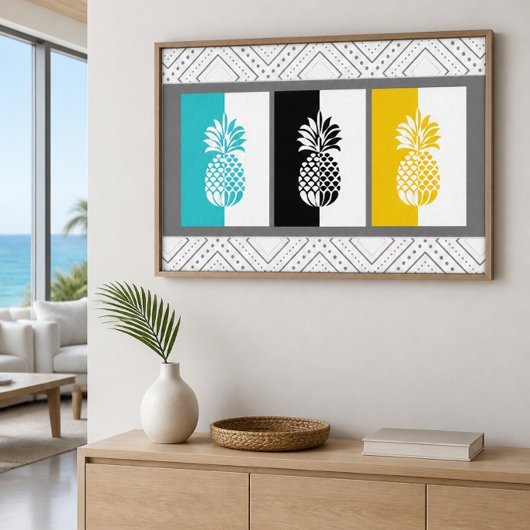 Toile couleur ananas moderne Imprimer