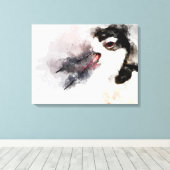 Toile Couleur d'aquarelle à bec noir (Insitu (Plancher de Bois))