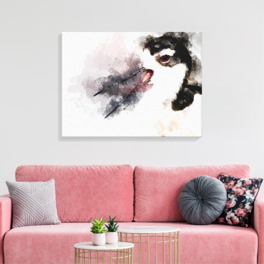 Toile Couleur d'aquarelle à bec noir (Insitu(Salon))
