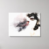 Toile Couleur d'aquarelle à bec noir (Recto)