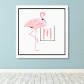 Toile Couleur d'aquarelle de Flamant rose rose sur mesur (Insitu (Plancher de Bois))
